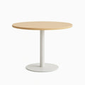 Tavolo rotondo in legno e metallo bianco 80 cm
