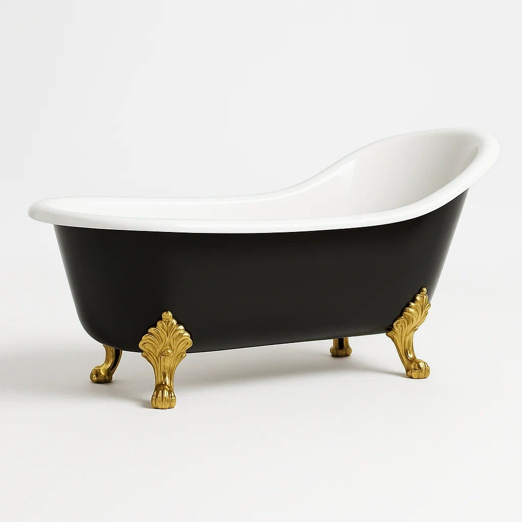 Vasca da Bagno Freestanding Ghisa con Piedini in Ottone 170x75 cm