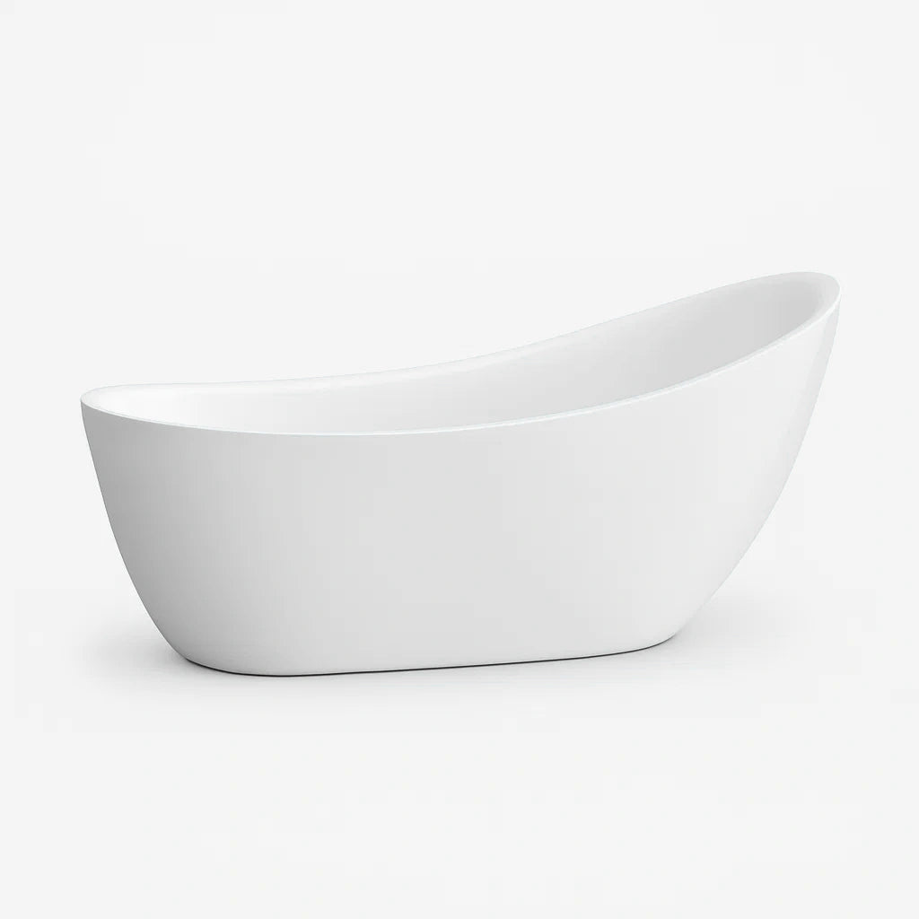 Vasca da bagno freestanding in acrilico bianco