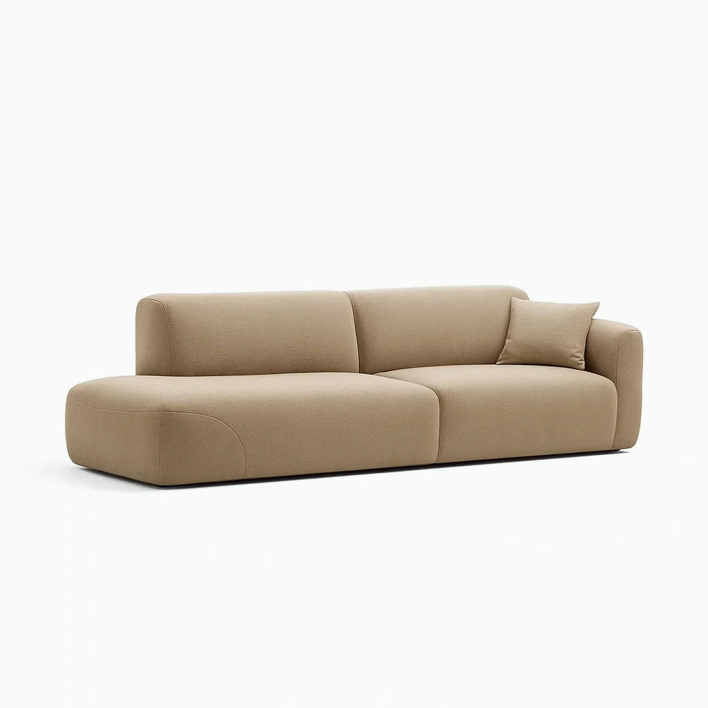 Divano in Tessuto Beige con Cuscino