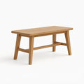 Panca rettangolare in legno 120x40x45 cm Naturale