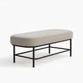 Panca in similpelle grigia con struttura in metallo 120 cm