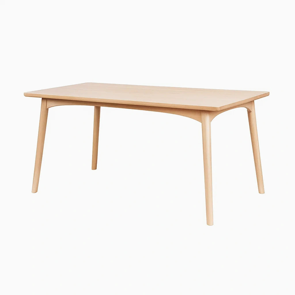 Tavolo rettangolare in legno massello 150x80x75 cm Acero