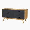 Credenza in MDF con Cassetti e Ante Nero