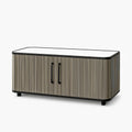 Credenza rettangolare in legno e metallo 120x40x45 cm Marrone